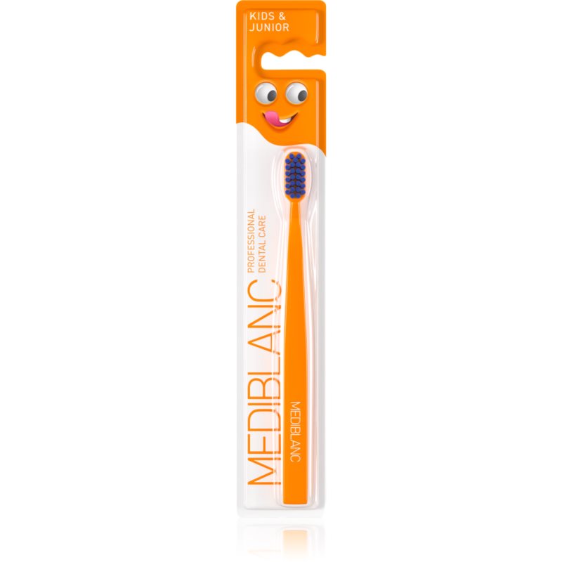 MEDIBLANC KIDS & JUNIOR Ultra Soft periuta de dinti pentru copii ultra moale Orange 1 buc MEDIBLANC KIDS & JUNIOR Ultra Soft periuta de dinti pentru copii ultra moale Orange 1 buc