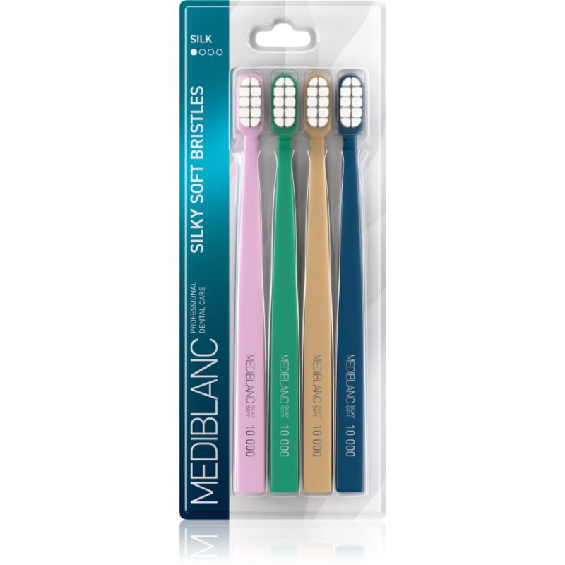 MEDIBLANC Toothbrush Silk perie de dinti cu peri fini 4 buc