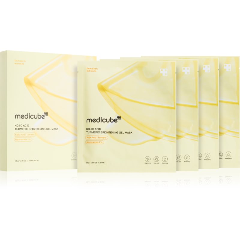 Medicube Kojic Acid Turmeric Brightening Gel Mask masca de hidratare si luminozitate cu textura de gel 4 buc