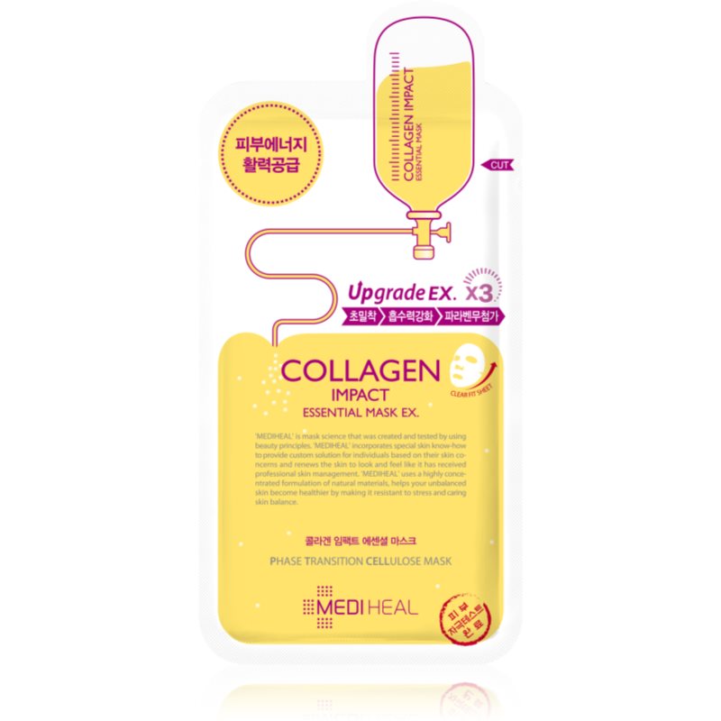 MEDIHEAL Essential Mask Collagen Impact mască textilă de îngrijire cu colagen 24 ml