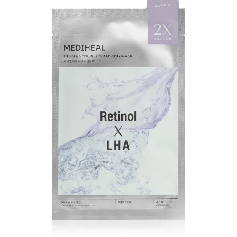 MEDIHEAL Derma Synergy Pore Care Wrapping Mask mască textilă hidratantă pentru netezirea pielii si inchiderea porilor 25 ml