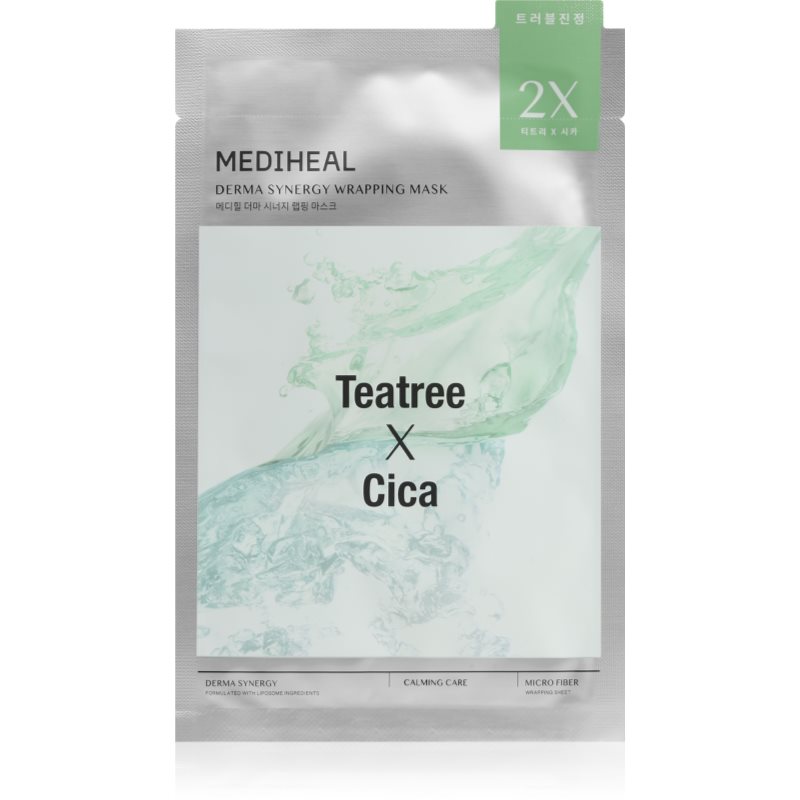MEDIHEAL Derma Synergy Calming Care Wrapping Mask mască textilă hidratantă cu efect calmant 1 buc