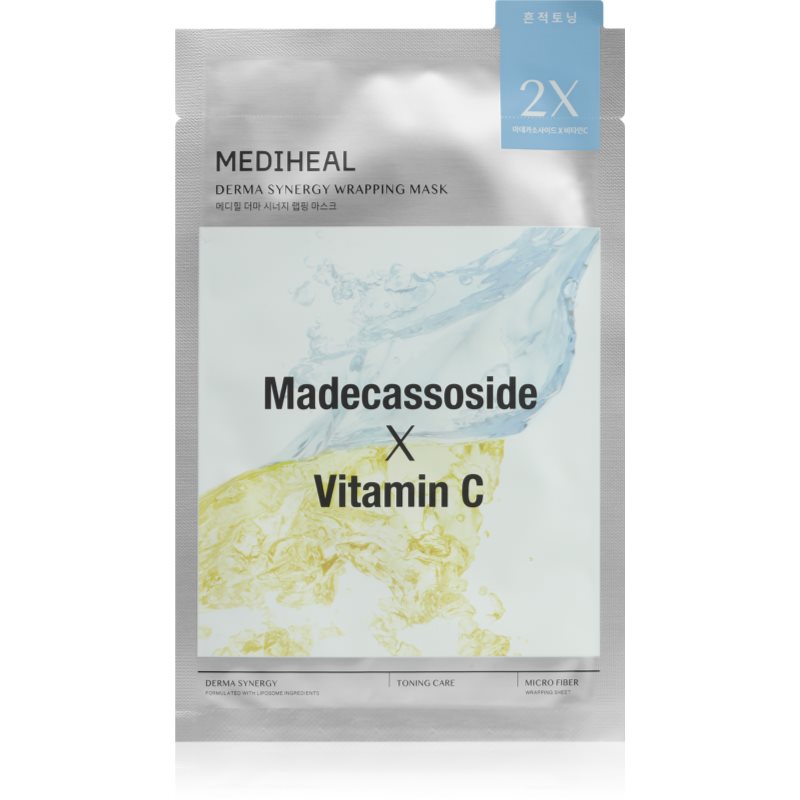 MEDIHEAL Derma Synergy Toning Care Wrapping Mask masca hidratanta pentru uniformizarea nuantei tenului 1 buc