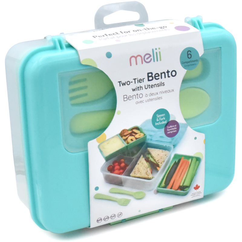 Melii Bento Box caserolă de mâncare Blue, Mint, Lime 1446 ml