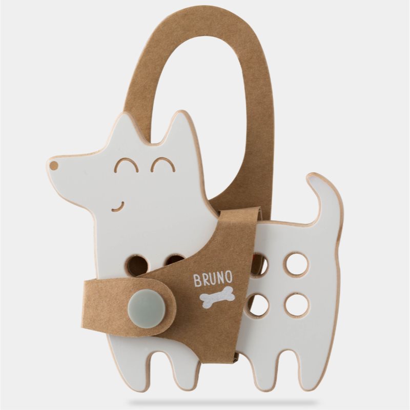 Milin Small Wooden Lacing Toy Dog jucărie cu activități 10 cm x 10 cm x 0,7 cm 1 buc