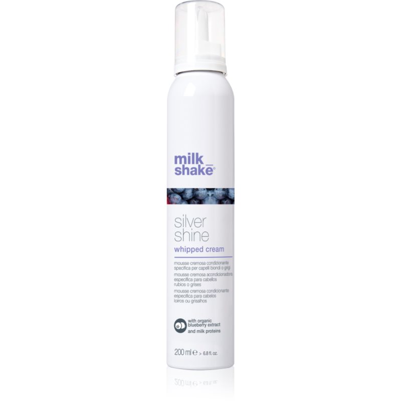 Milk Shake Silver Shine Whipped Cream balsam spumă neutralizeaza tonurile de galben 200 ml