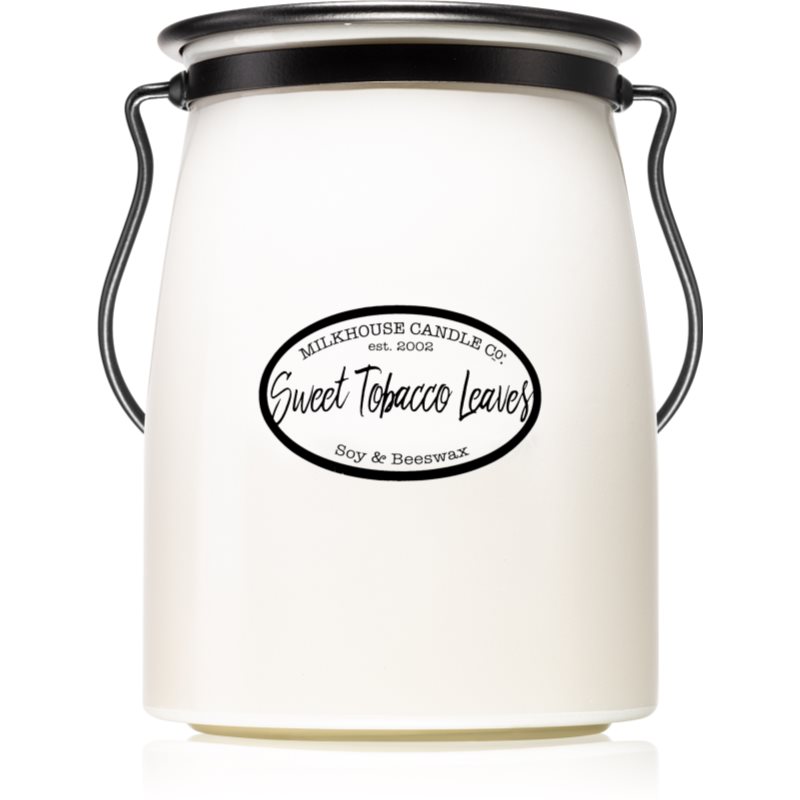 Milkhouse Candle Co. Creamery Sweet Tobacco Leaves lumânare parfumată Butter Jar 624 g