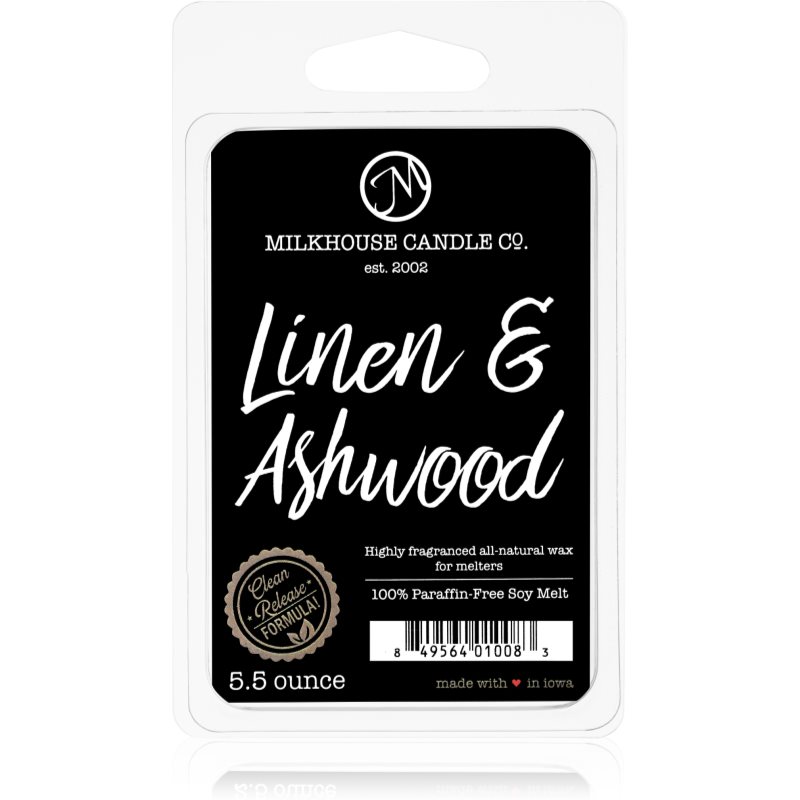 Milkhouse Candle Co. Creamery Linen & Ashwood ceară pentru aromatizator 155 g