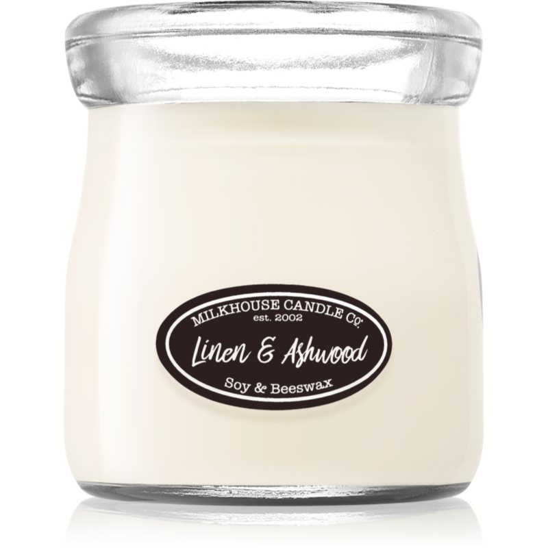 Milkhouse Candle Co. Creamery Linen & Ashwood lumânare parfumată Cream Jar 142 g