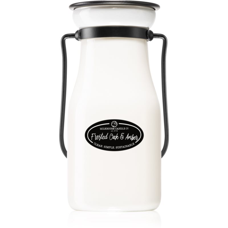 Milkhouse Candle Co. Creamery Frosted Oak & Amber lumânare parfumată I. Milkbottle 227 g