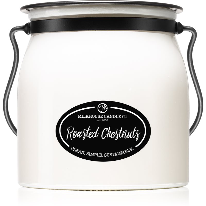 Milkhouse Candle Co. Creamery Roasted Chestnuts lumânare parfumată Butter Jar 454 g