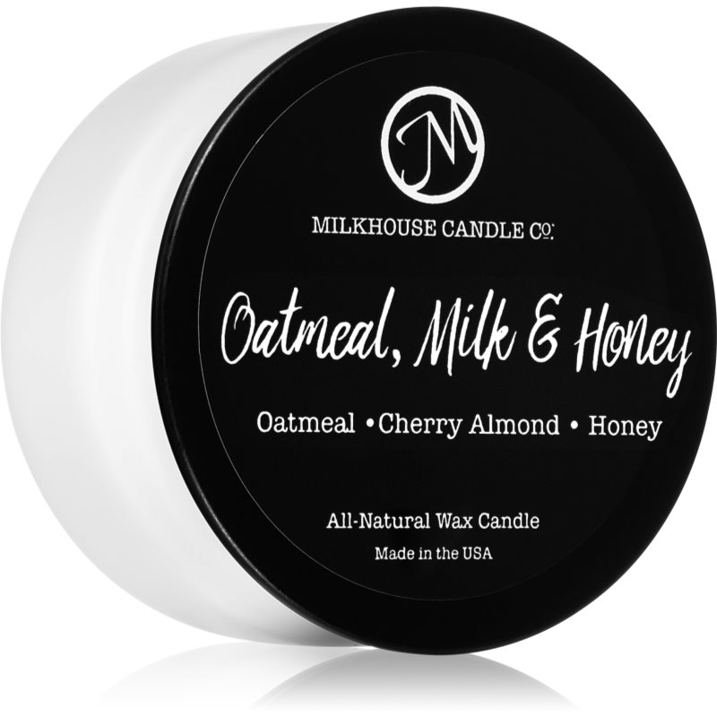 Milkhouse Candle Co. Creamery Oatmeal, Milk & Honey lumânare parfumată Sampler Tin 42 g