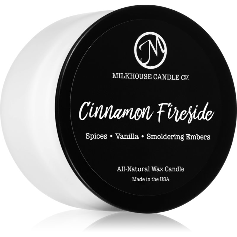 Milkhouse Candle Co. Creamery Cinnamon Fireside lumânare parfumată Sampler Tin 106 g