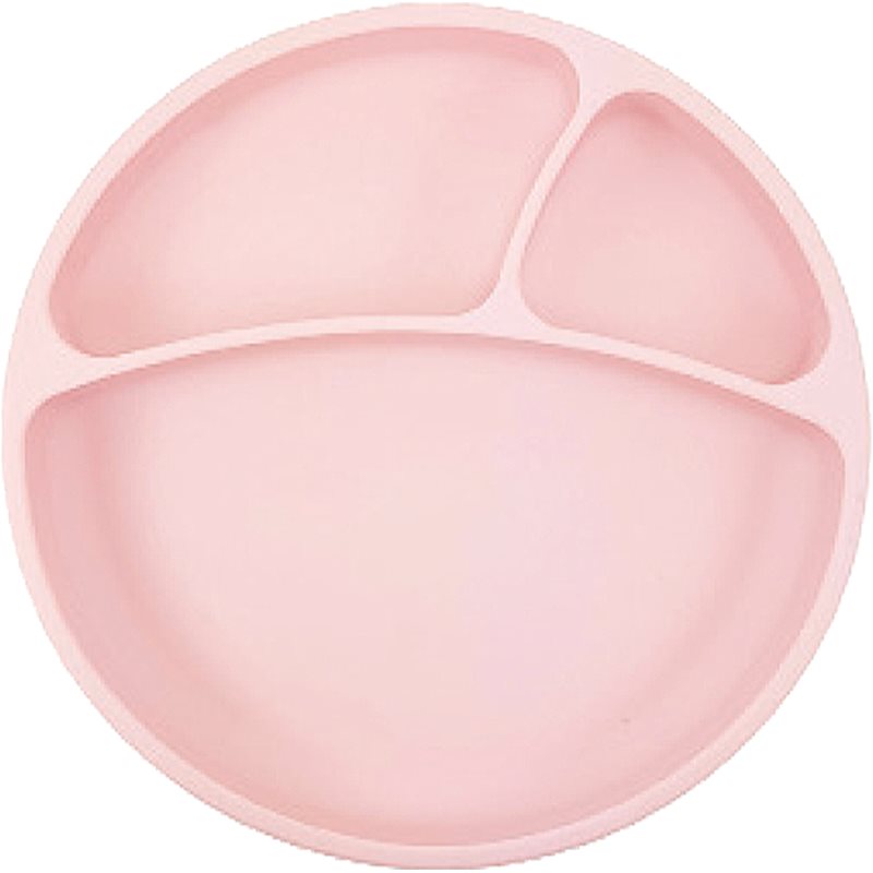Minikoioi Puzzle Plate Pink farfurie compartimentată cu ventuză 1 buc