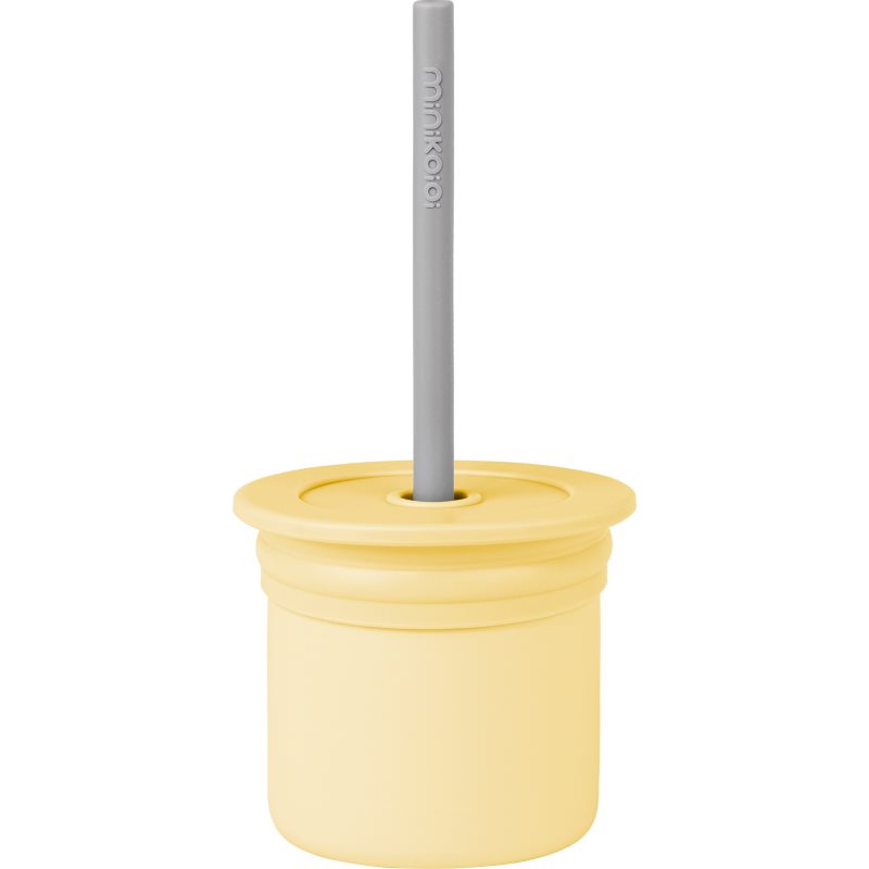 Minikoioi Sip+Snack Set serviciu de masă pentru copii pentru copii Yellow / Grey 1 buc