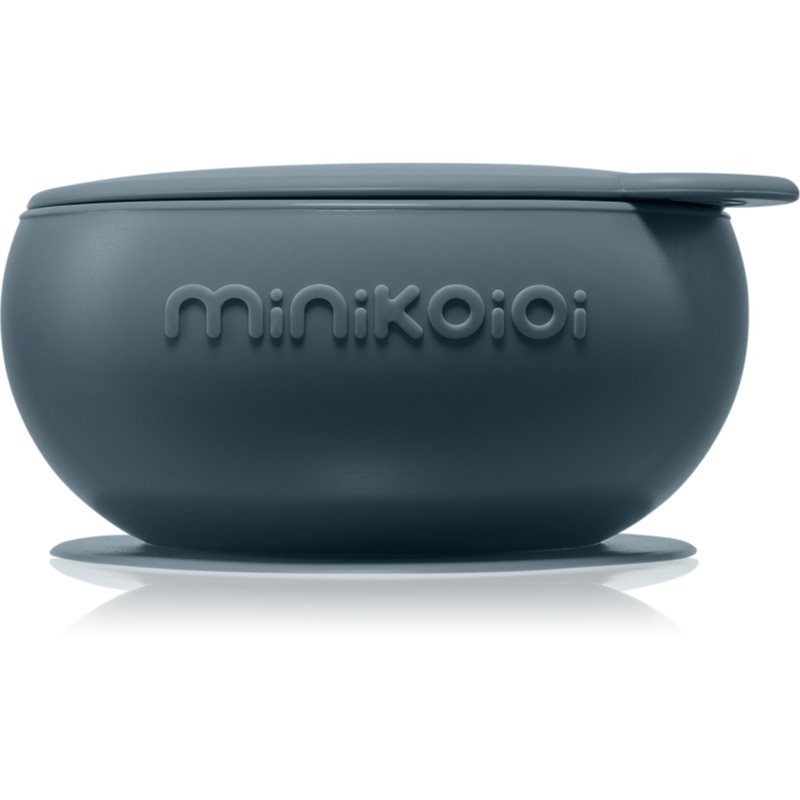 Minikoioi Bowl Deep Blue bol din silicon cu ventuză 1 buc