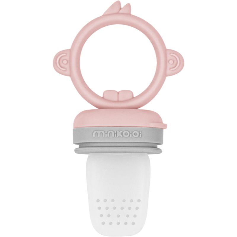 Minikoioi Feeder Teether Pinky Pink/ Powder Grey suzetă pentru alimentare Pinky Pink/Powder Grey 1 buc