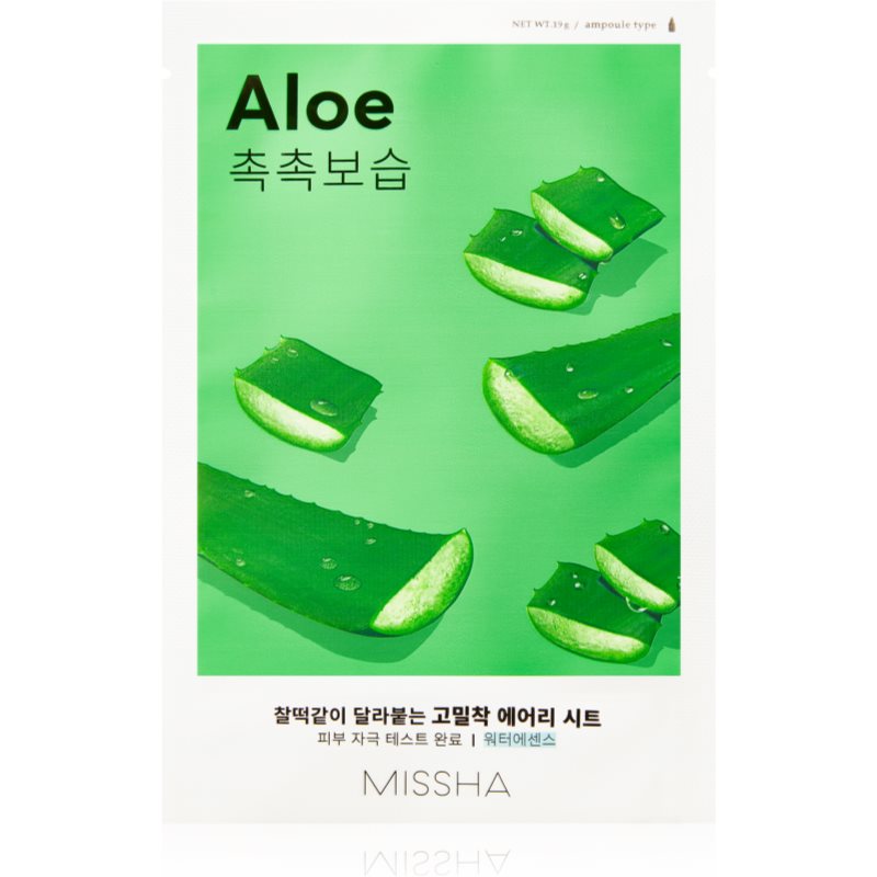 Missha Airy Fit Aloe masca de celule cu efect hidratant si linistitor 19 g