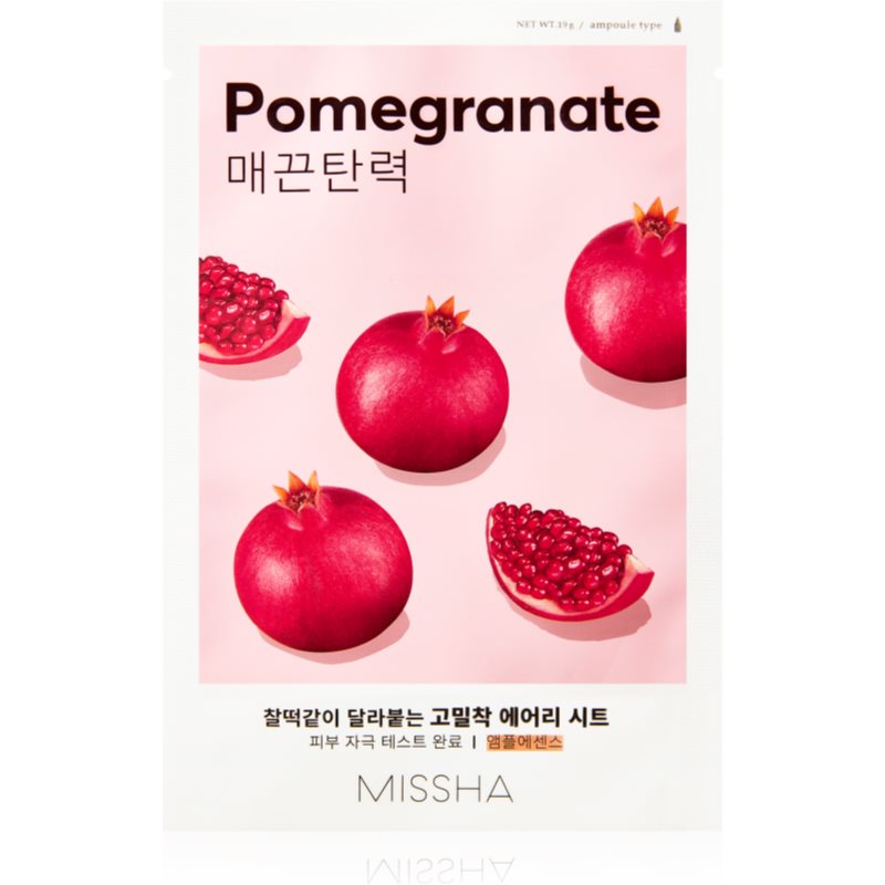 Missha Airy Fit Pomegranate masca de celule cu efect balsamic si revigorant 19 g