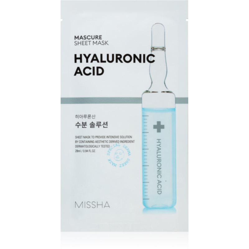 Missha Mascure Hyaluronic Acid mască textilă hidratantă 28 ml