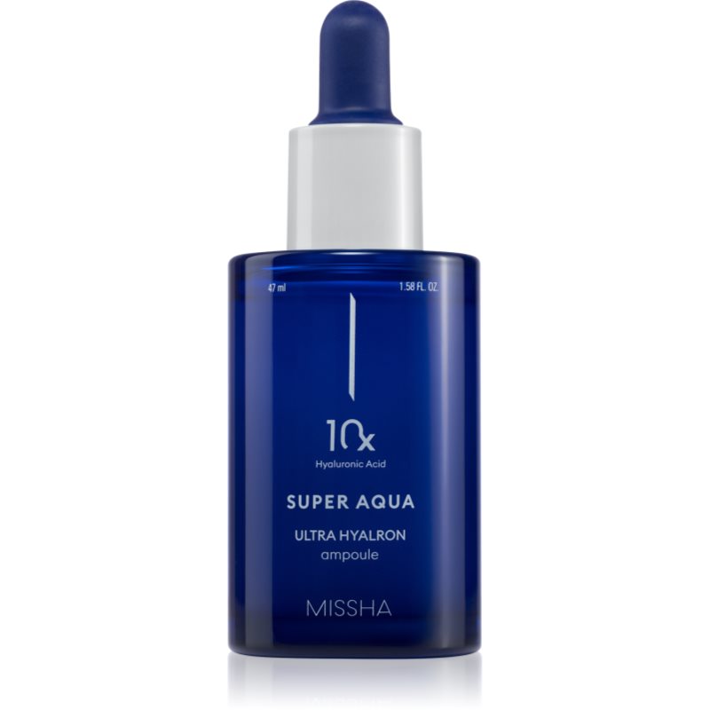 Missha Super Aqua 10x Ultra Hyalron Ampoule ser de piele intens hidratant cu efect calmant 47 ml