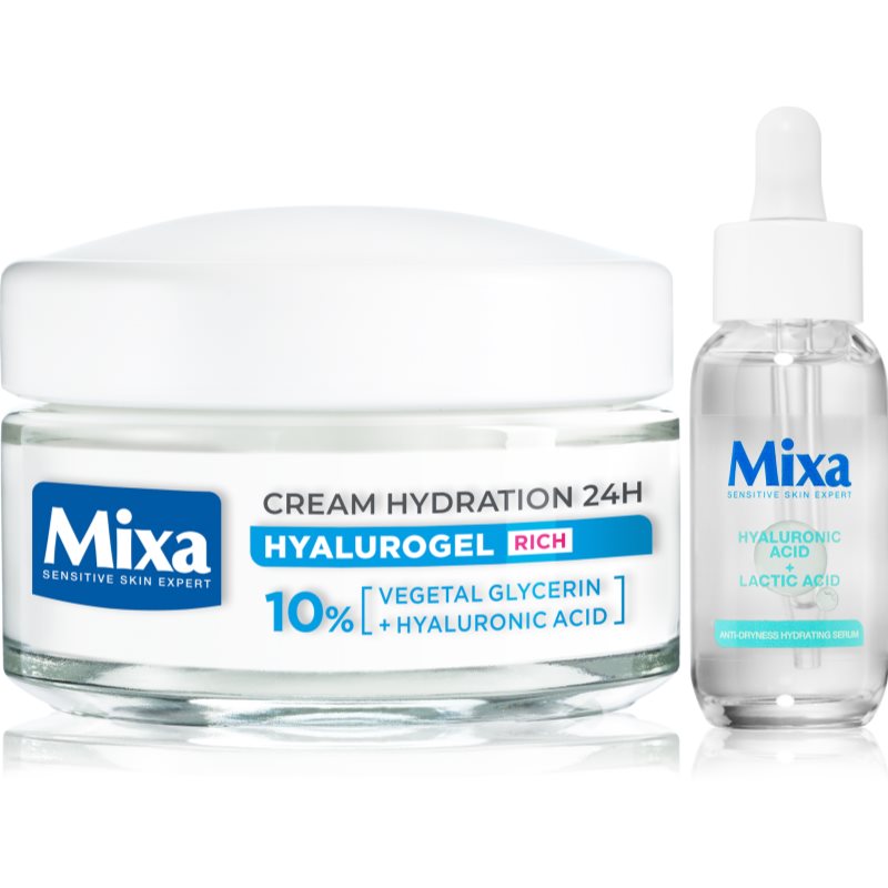Mixa Hyalurogel set pentru pielea uscata si deshidratata