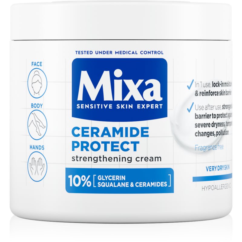 Mixa Ceramide Protect cremă de corp regeneratoare pentru piele sensibila 400 ml