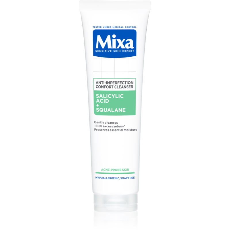 MIXA Anti-Imperfection Comfort Cleanser gel de curatare facial impotriva imperfectiunilor pielii cauzate de acnee 150 ml