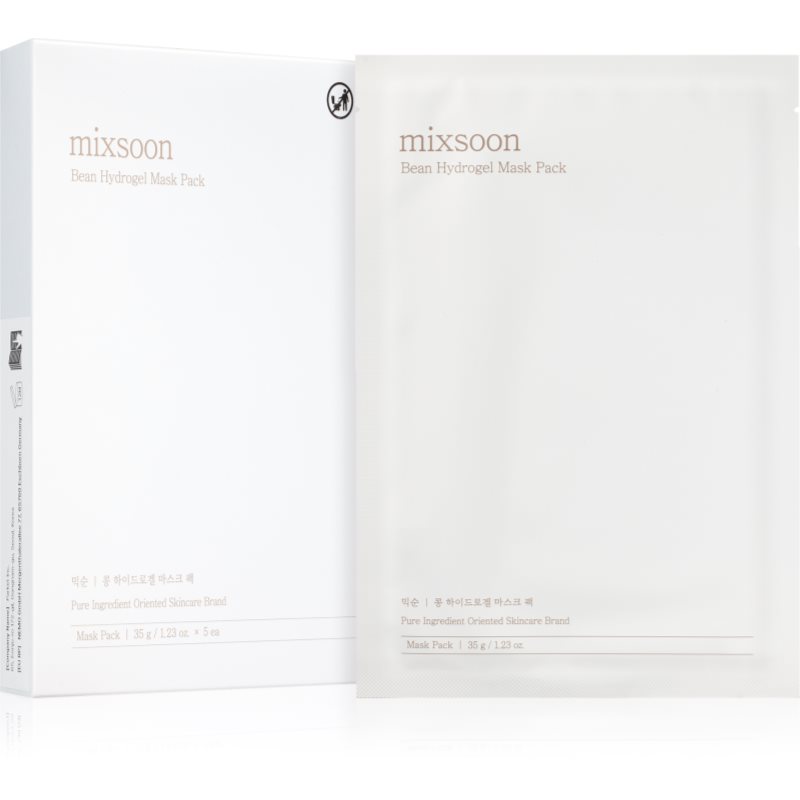 mixsoon Bean Hydrogel Mask Pack mască intensă cu hidrogel pentru luminozitate si hidratare 5x35 g