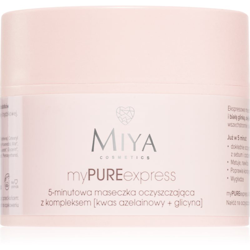 MIYA Cosmetics myPUREexpress masca de curatare pentru reducerea sebumului si minimalizarea porilor 50 g