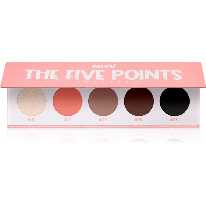 Miyo Eyeshadow The five points paletă cu farduri de ochi culoare 10 Fancy Peach 1 buc