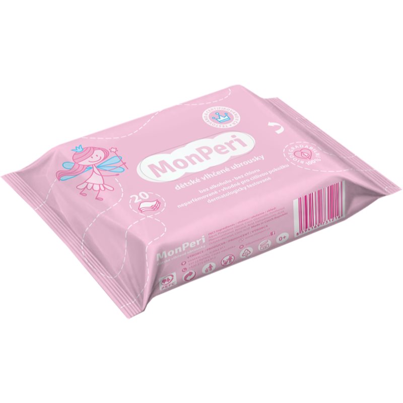 MonPeri Baby Wet Wipes șervețele umede pentru copii 20 buc