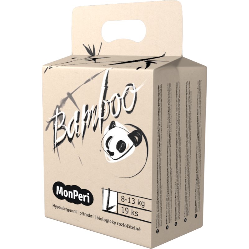 MonPeri Bamboo Size L scutece ECO de unică folosință 8-13 kg 19 buc