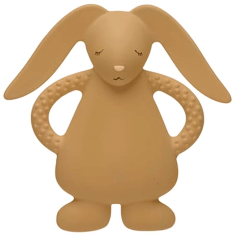 Moonie Natural Teether Rabbit jucărie pentru dentiție Cappucino 1 buc