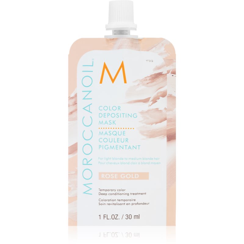 Moroccanoil Color Depositing mască fină de hrănire fără pigmenți permanenți de culoare Rose Gold 30 ml