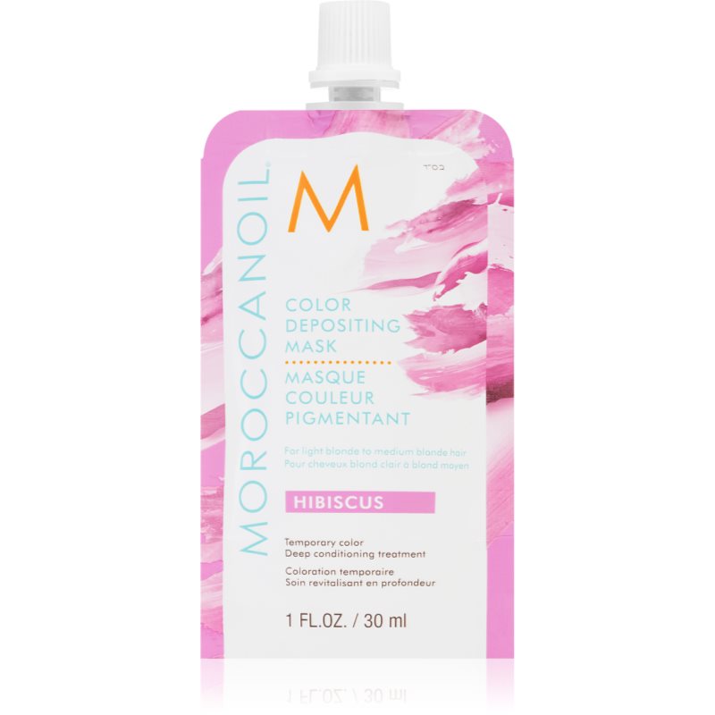 Moroccanoil Color Depositing mască fină de hrănire fără pigmenți permanenți de culoare Hibiscus 30 ml