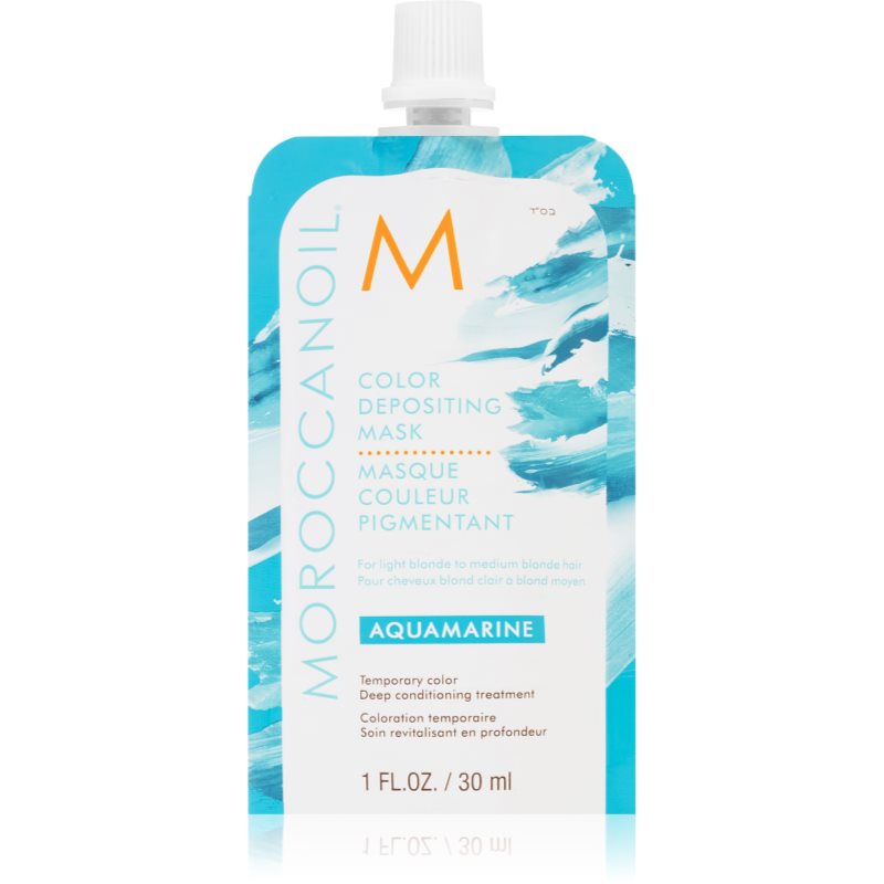 Moroccanoil Color Depositing mască fină de hrănire fără pigmenți permanenți de culoare Aquamarine 30 ml