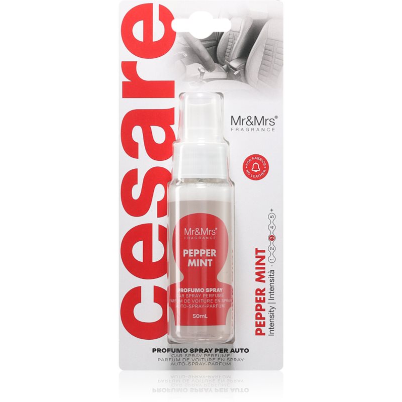 Mr & Mrs Fragrance Cesare Peppermint odorizant de camera pentru mașină 50 ml