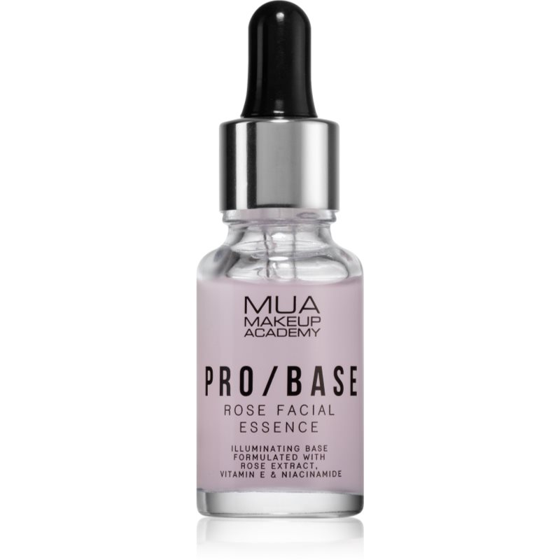 MUA Makeup Academy PRO/BASE Rose baza de machiaj iluminatoare cu extracte de trandafiri salbatici 15 ml