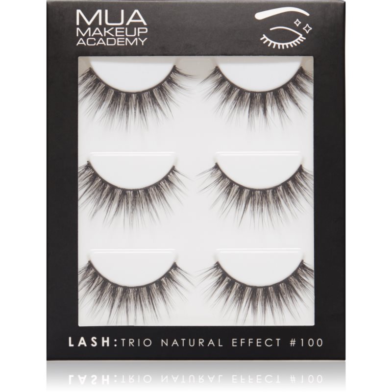MUA Makeup Academy Lashes Natural Effect gene false #100 3 pereche