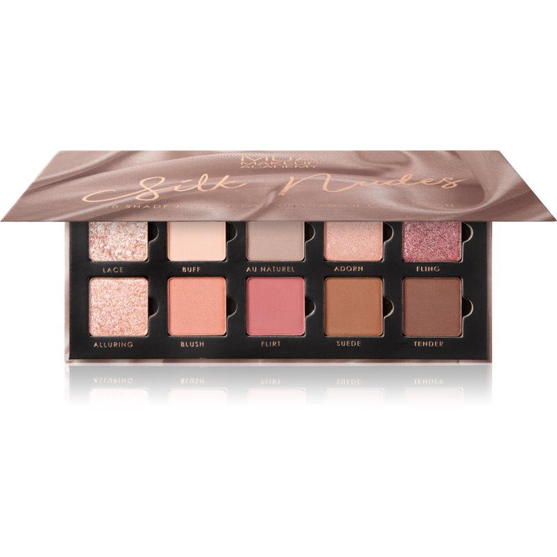 MUA Makeup Academy Eyeshadow Collection 10 Shade Palette paletă cu farduri de ochi culoare Silk Nudes 11 g