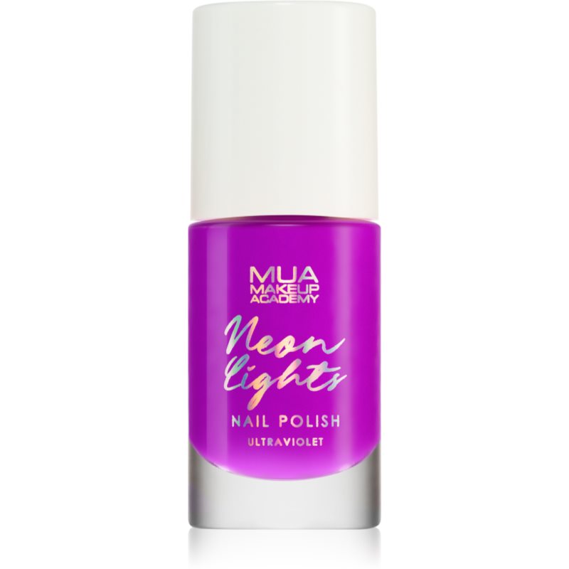 MUA Makeup Academy Neon Lights lac de unghii cu stralucire neon culoare Ultraviolet 8 ml