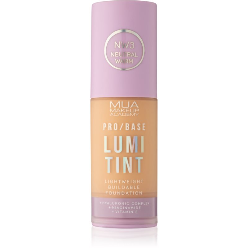MUA Makeup Academy PRO/BASE Lumi Tint make-up cu textura usoara culoare NW3 30 ml