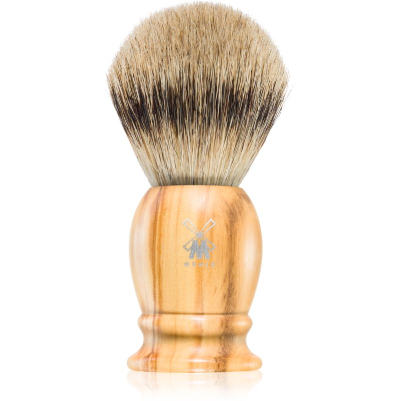 Mühle CLASSIC Silvertip Badger Olive Wood pamatuf pentru ras din par de bursuc Medium 1 buc