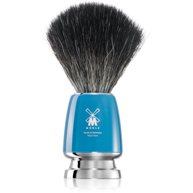 Mühle RYTMO Shaving Brush Black Fibre, Blue Resin Pamatuf pentru barbierit 1 buc