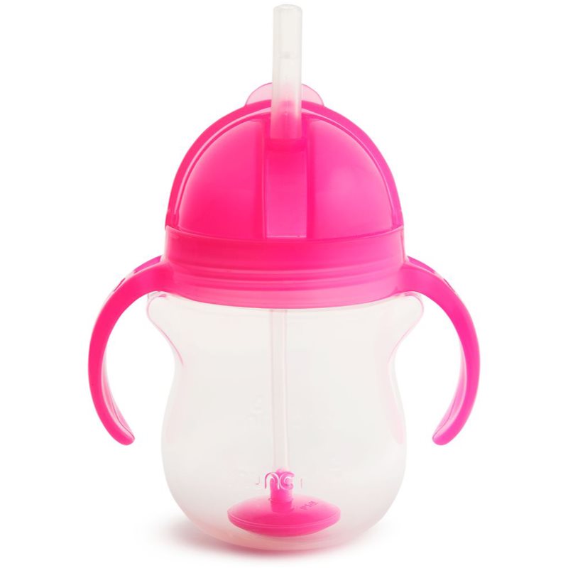 Munchkin Click Lock™ Tip & Sip ceasca cu pai cu greutăți Pink 6 m+ 207 ml