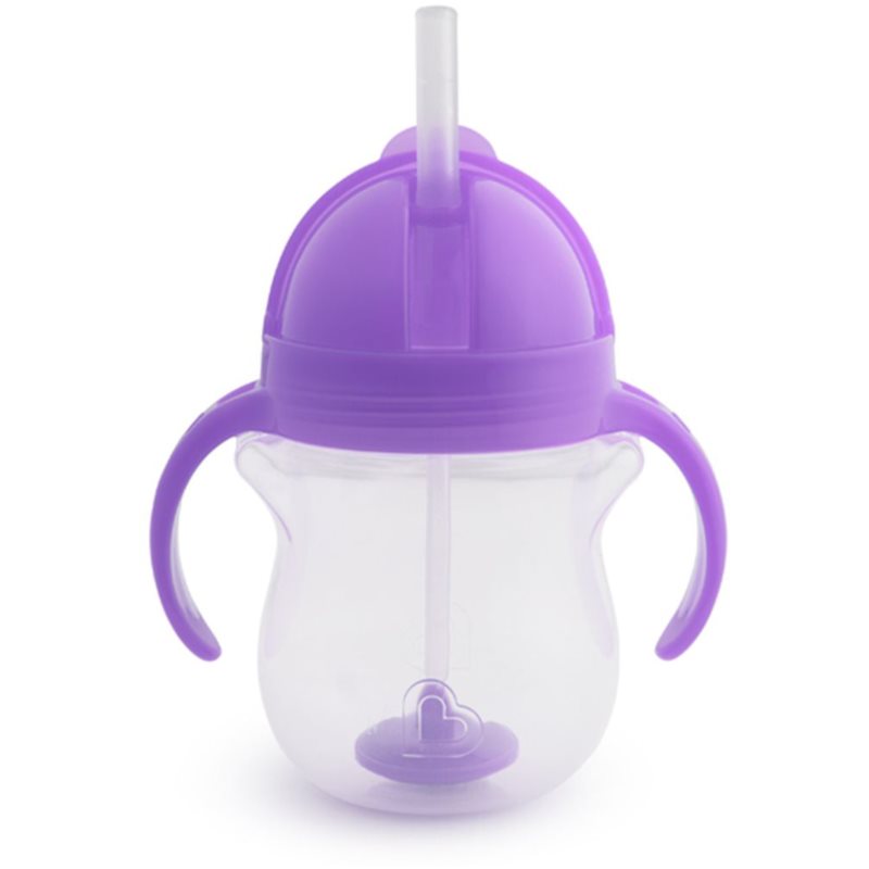 Munchkin Click Lock™ Tip & Sip cup with straw Purple 6 m+ 207 ml