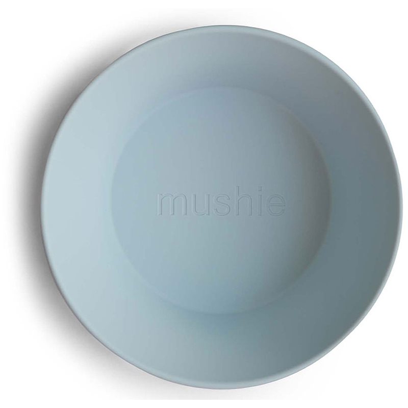 Mushie Round Dinnerware Bowl bol Powder Blue 2 buc