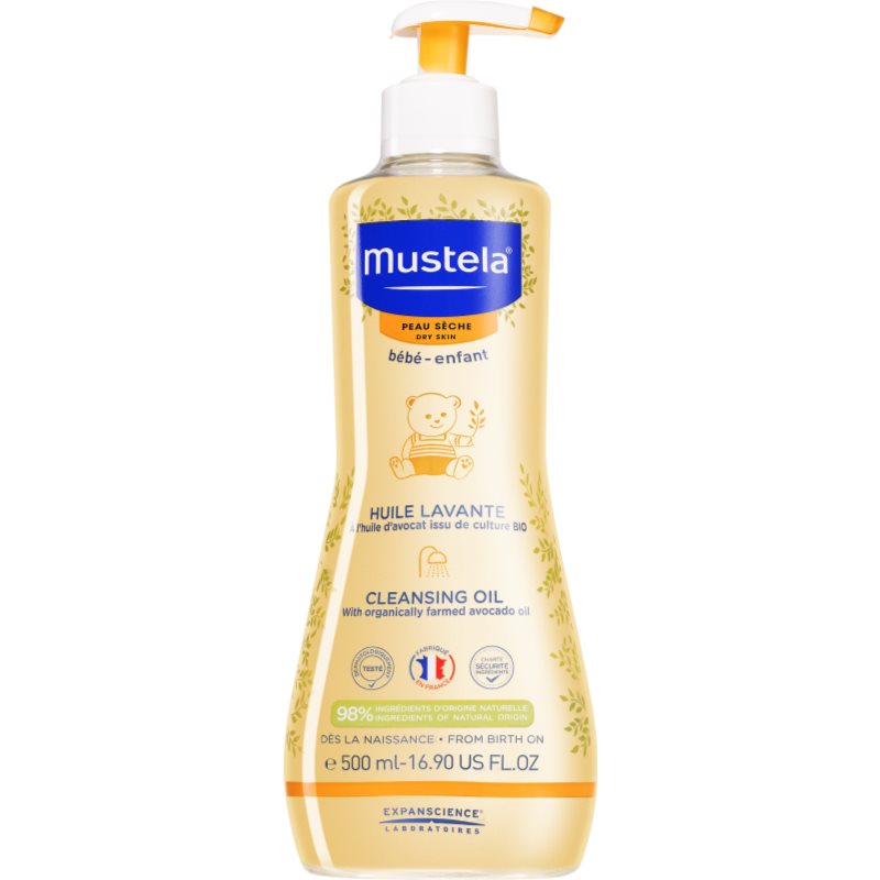 Mustela Bébé Dry Skin ulei de curatare pentru nou-nascuti si copii 500 ml