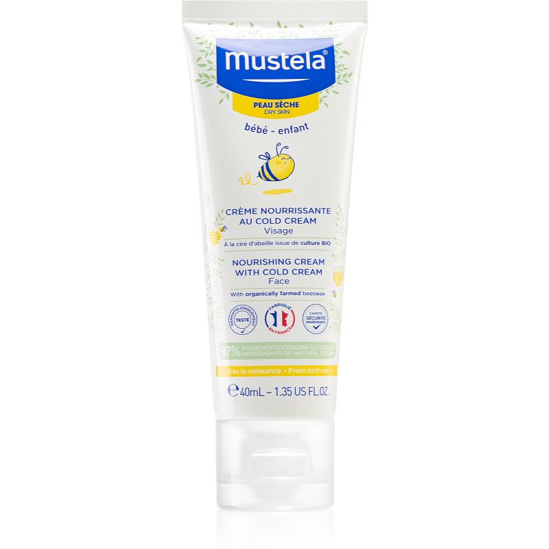 Mustela Bébé Dry Skin crema hranitoare pentru tenul uscat pentru nou-nascuti si copii 40 ml